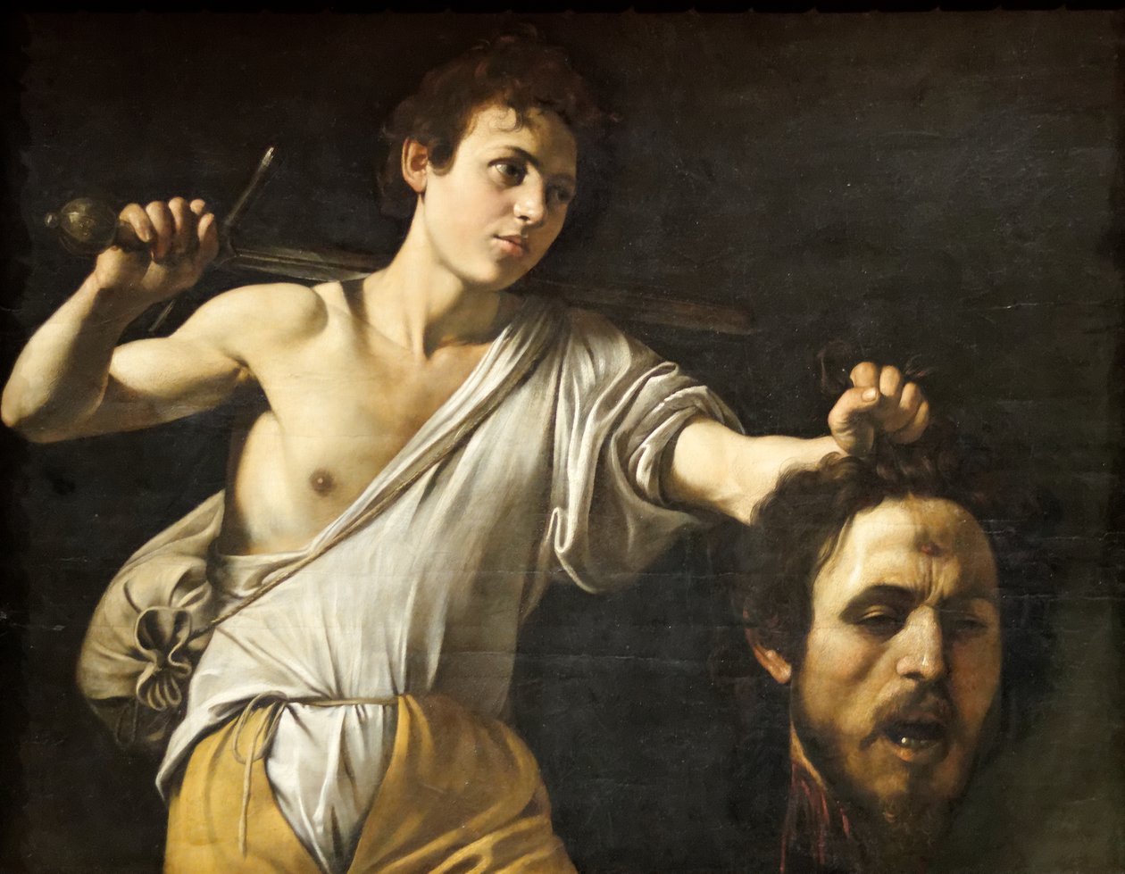 Davi com a cabeça de Golias de Michelangelo Merisi Caravaggio
