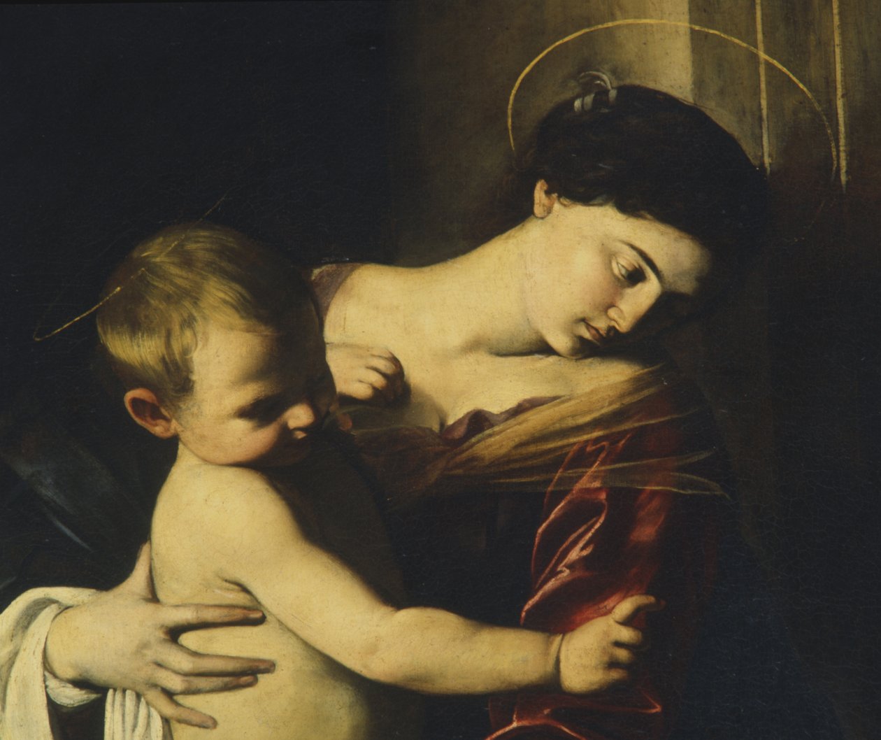 Detalhe de Madonna de Loreto, c.1606 de Michelangelo Merisi Caravaggio