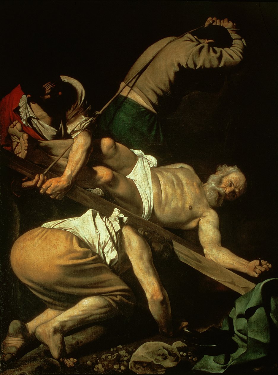 A Crucificação de São Pedro, 1600-01 de Michelangelo Merisi Caravaggio