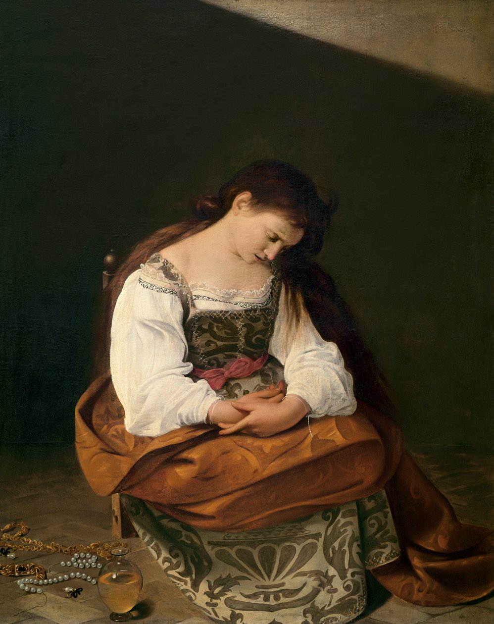 A Maria Madalena Penitente, 1596-97 de Michelangelo Merisi Caravaggio
