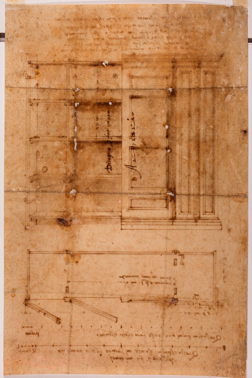 Desenho do armário de Michelangelo (after) Buonarroti