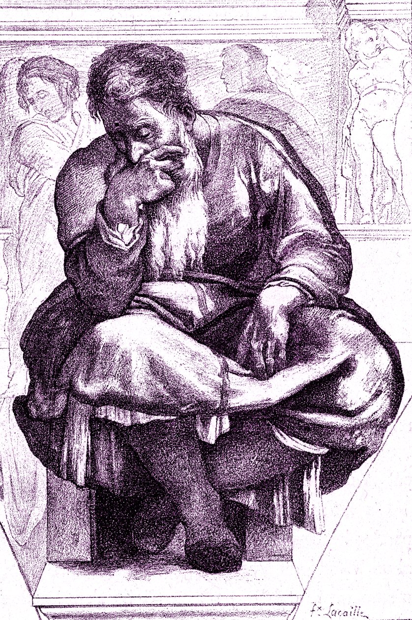 Jeremias, o profeta chorão de Michelangelo (after) Buonarroti