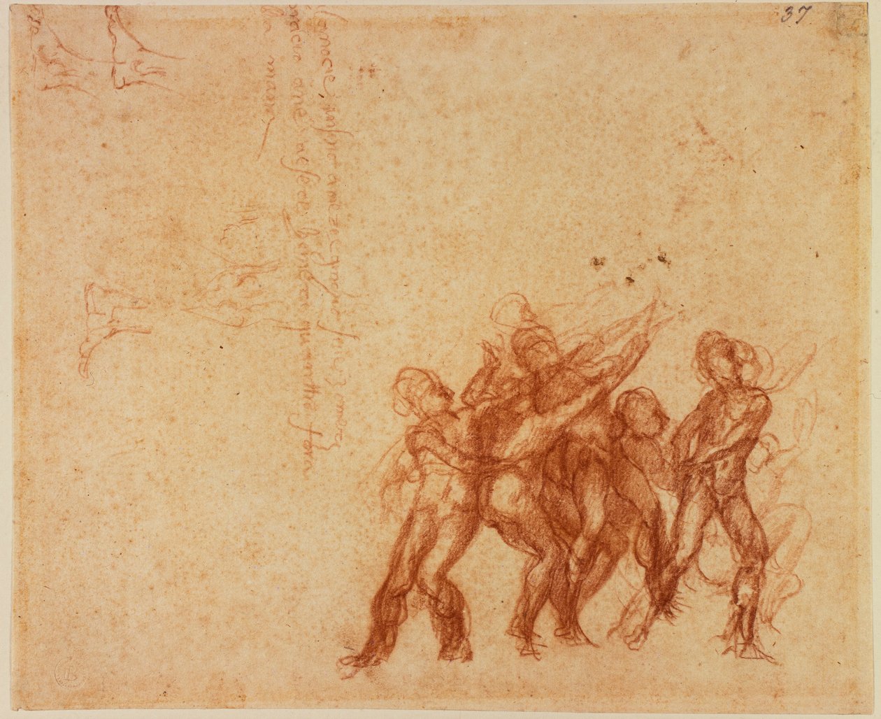 Estudos de figuras nuas de Michelangelo (after) Buonarroti