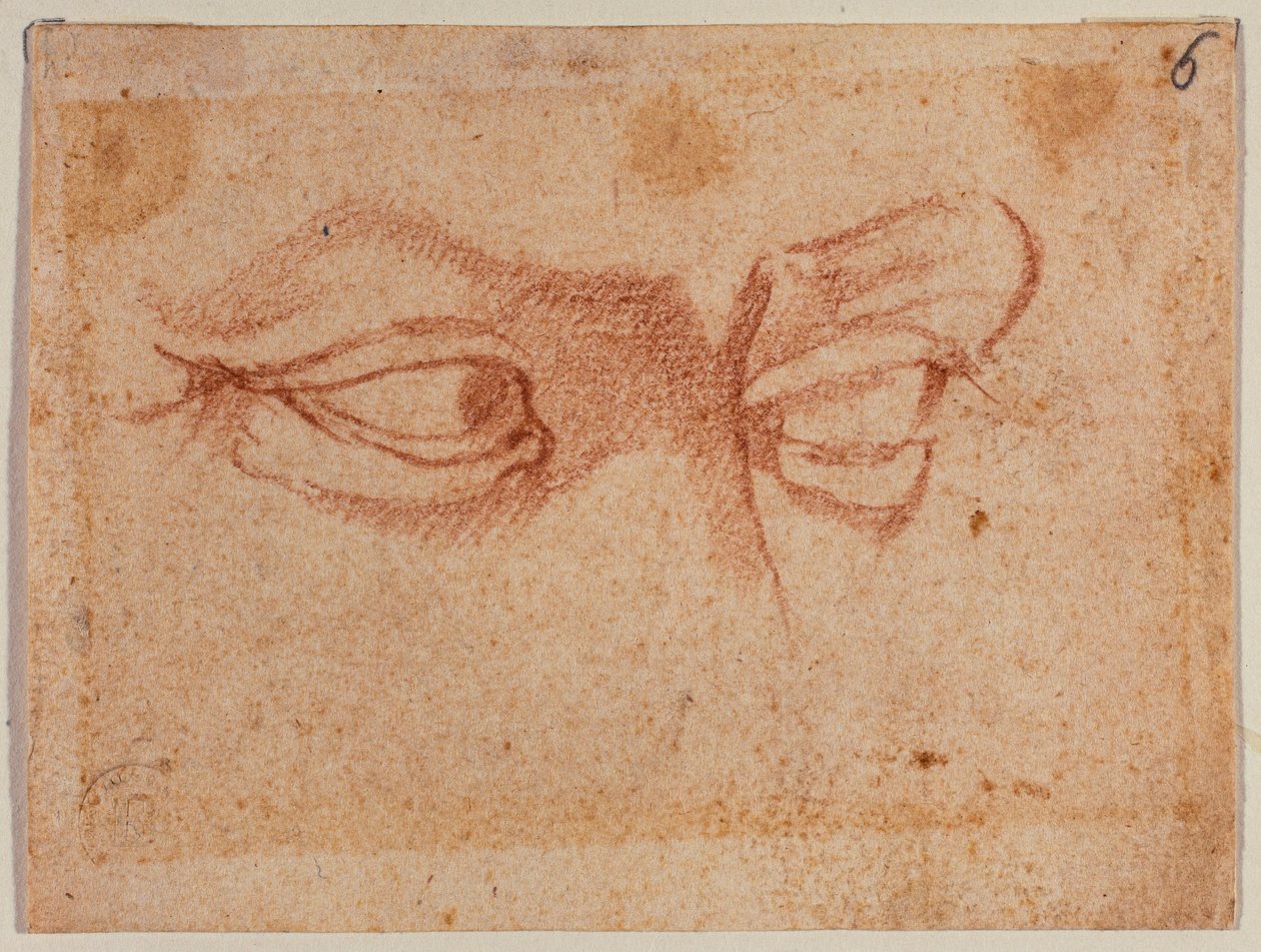 Estudo dos olhos de Michelangelo (after) Buonarroti