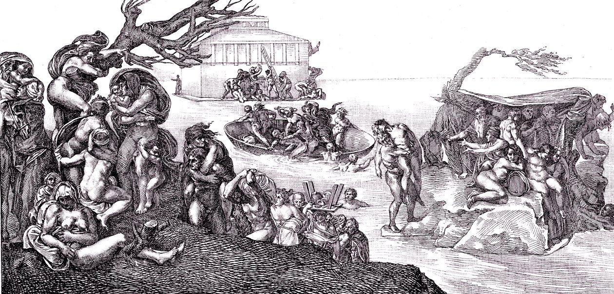 O Dilúvio de Michelangelo (after) Buonarroti