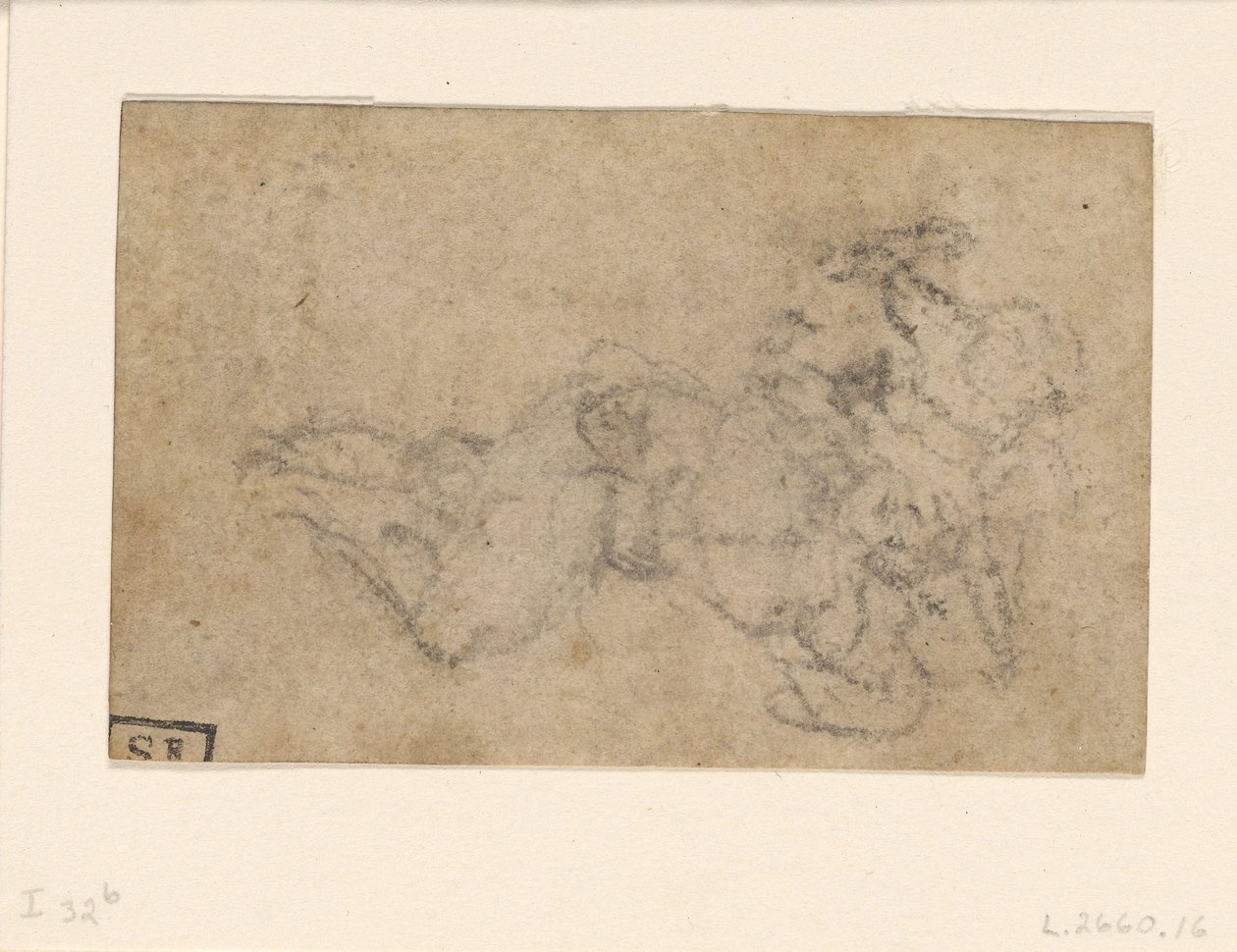 Miguel Ângelo - David e Golias. Verso Estudos Arquitectónicos pautados, ca. 1550-1556, I, 32b de Michelangelo