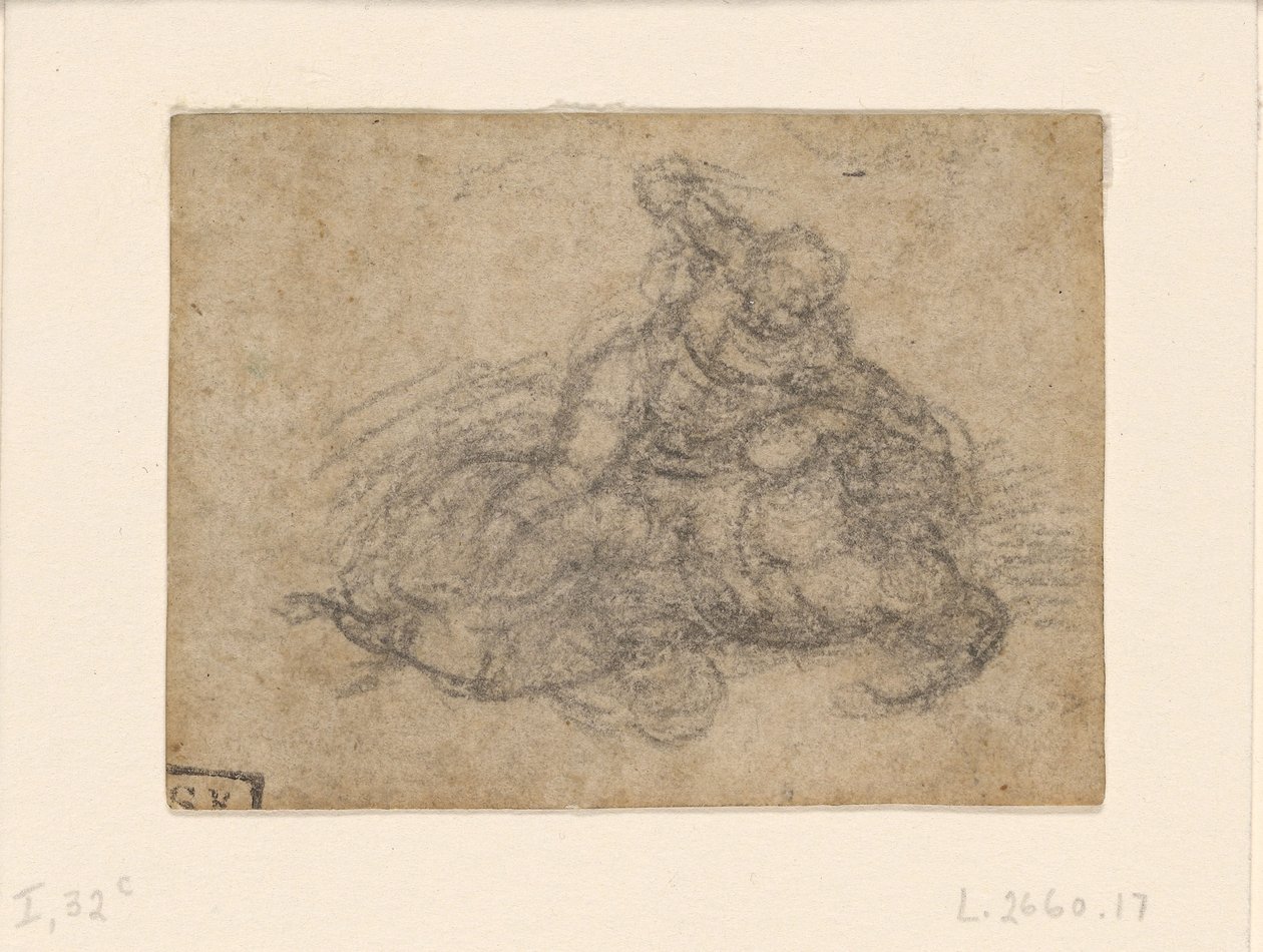 Miguel Ângelo - David e Golias. Estudos arquitectónicos pautados no verso, ca. 1550-1556, I, 32c de Michelangelo