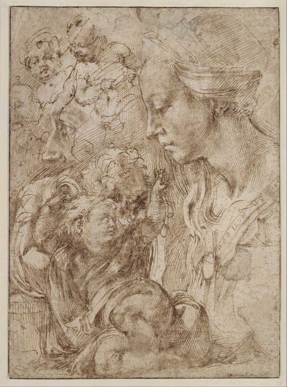 Estudos para uma família santa de Michelangelo