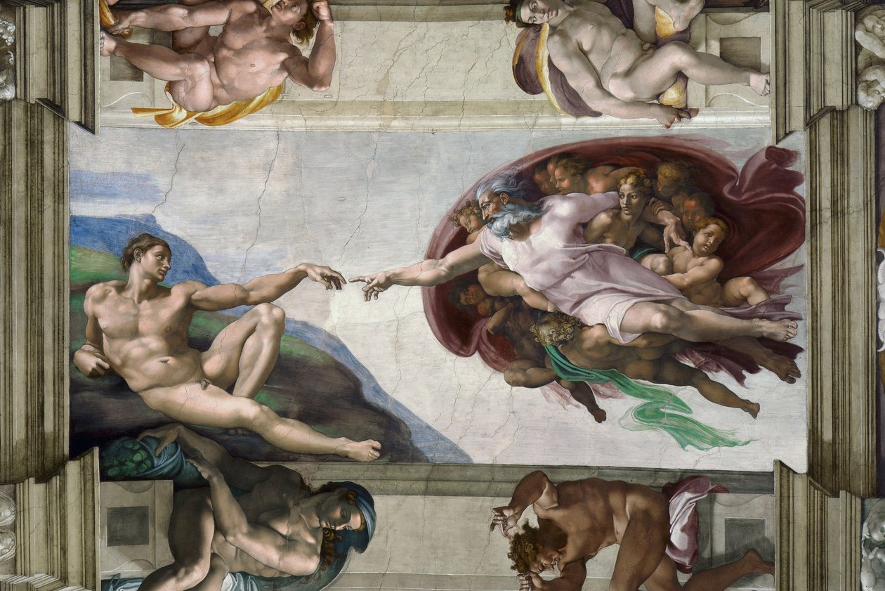 A criação de Adão de Michelangelo