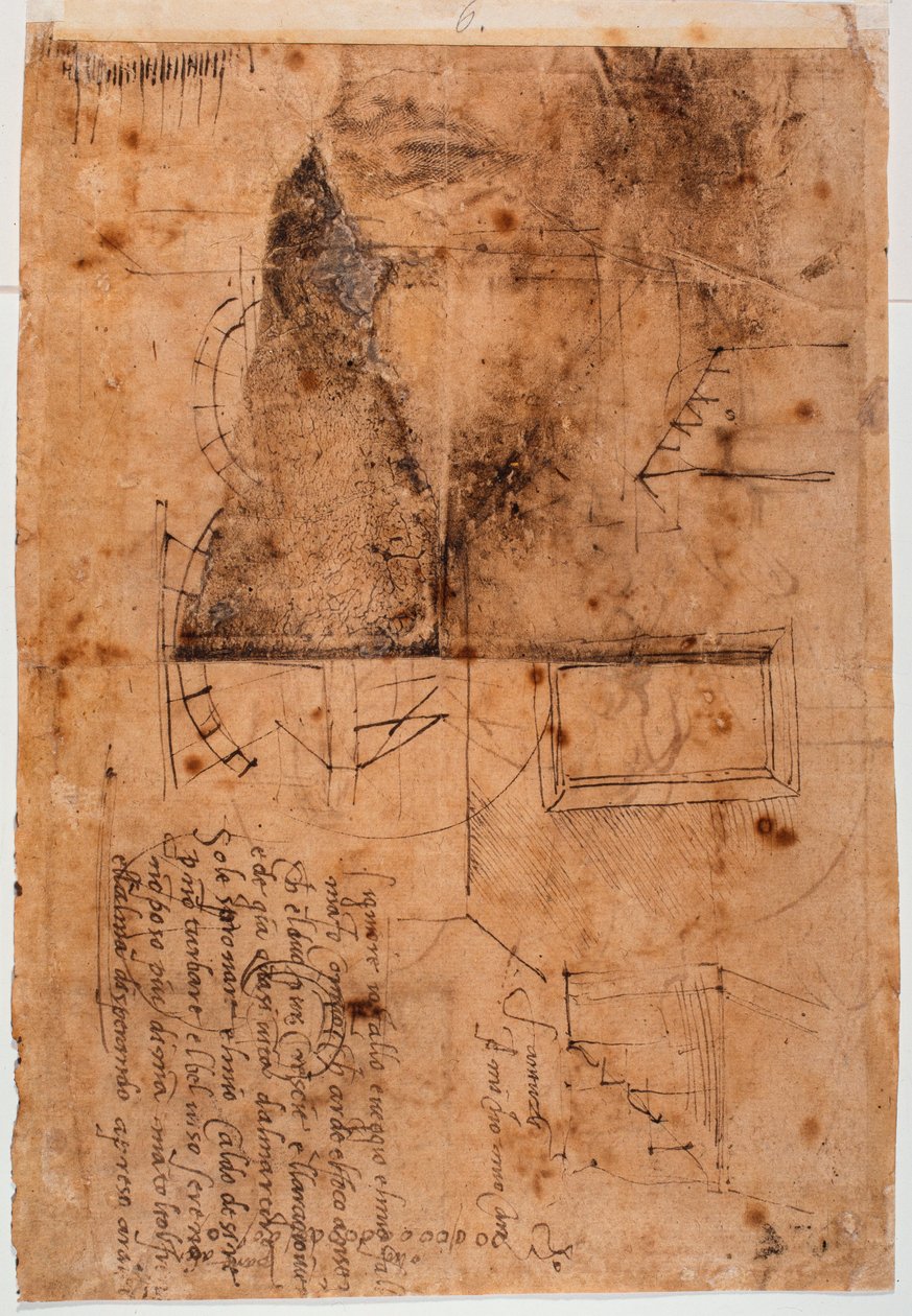 Estudos arquitectónicos autógrafos e fragmentos poéticos de Michelangelo Buonarroti