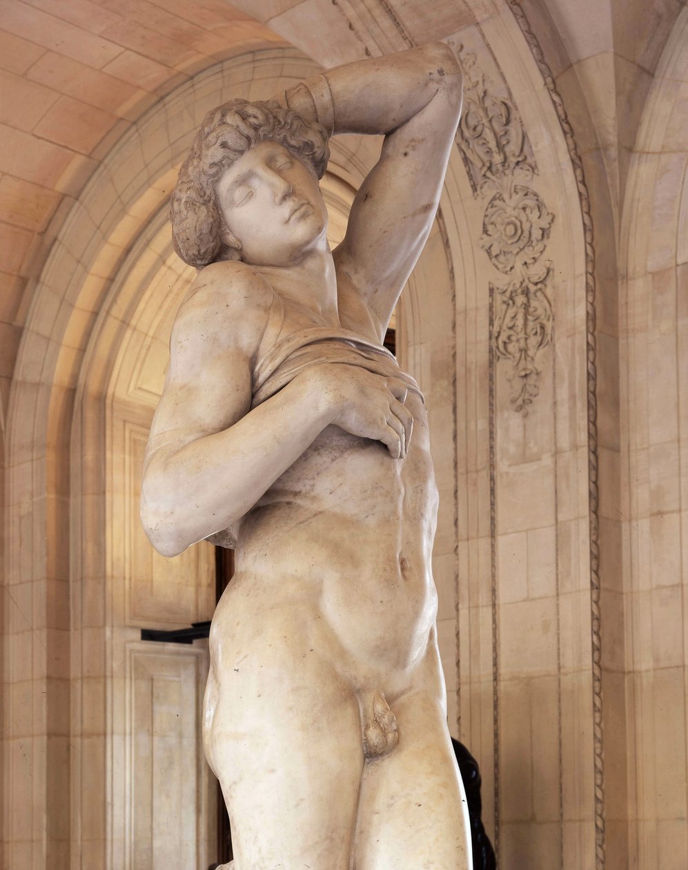 Em cativeiro, conhecido como O Escravo Moribundo de Michelangelo Buonarroti