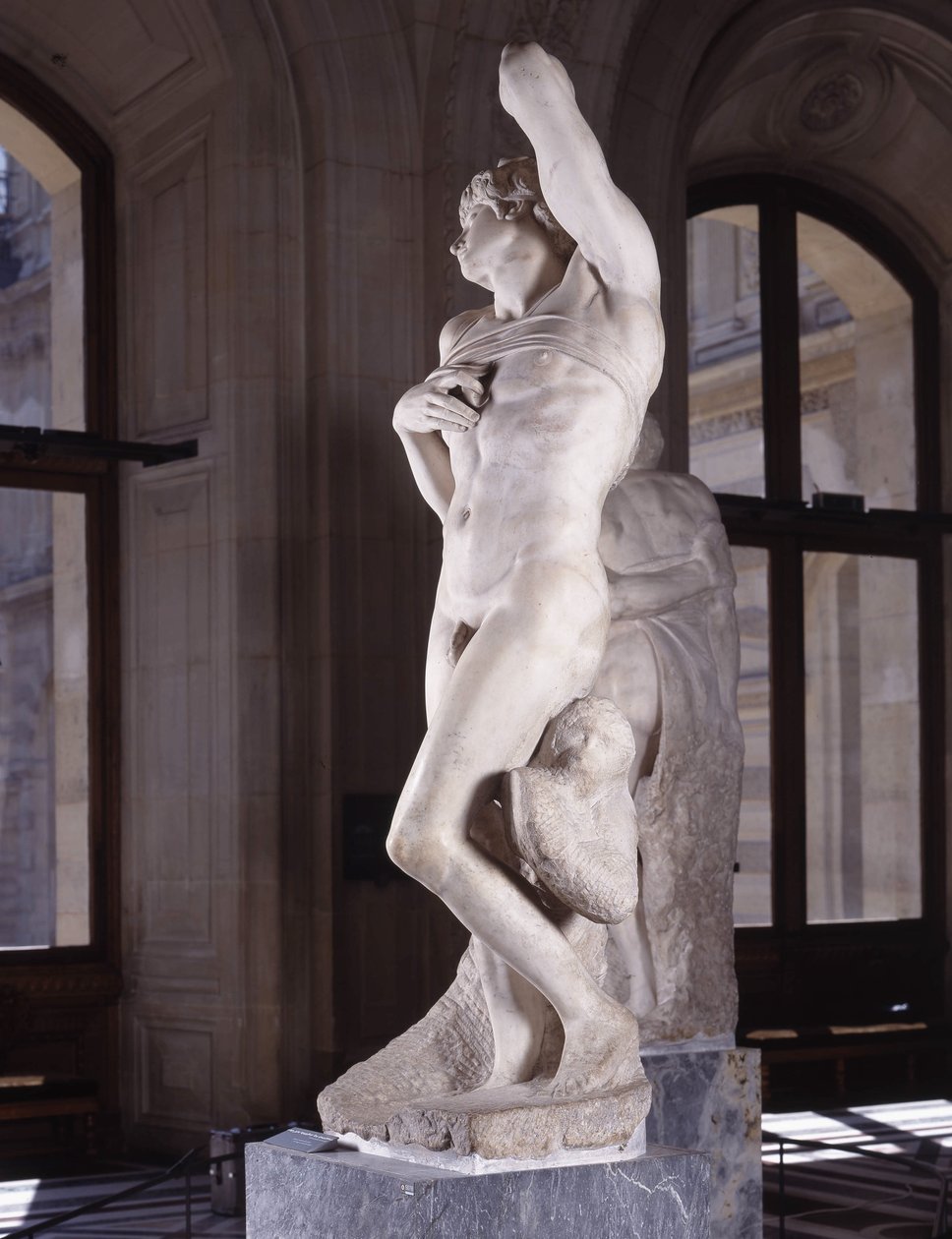 Em cativeiro, conhecido como O Escravo Moribundo de Michelangelo Buonarroti