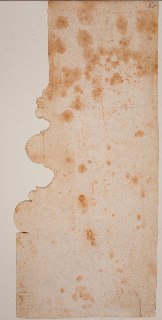 Perfil da base da coluna para a Nova Sacristia de Michelangelo Buonarroti