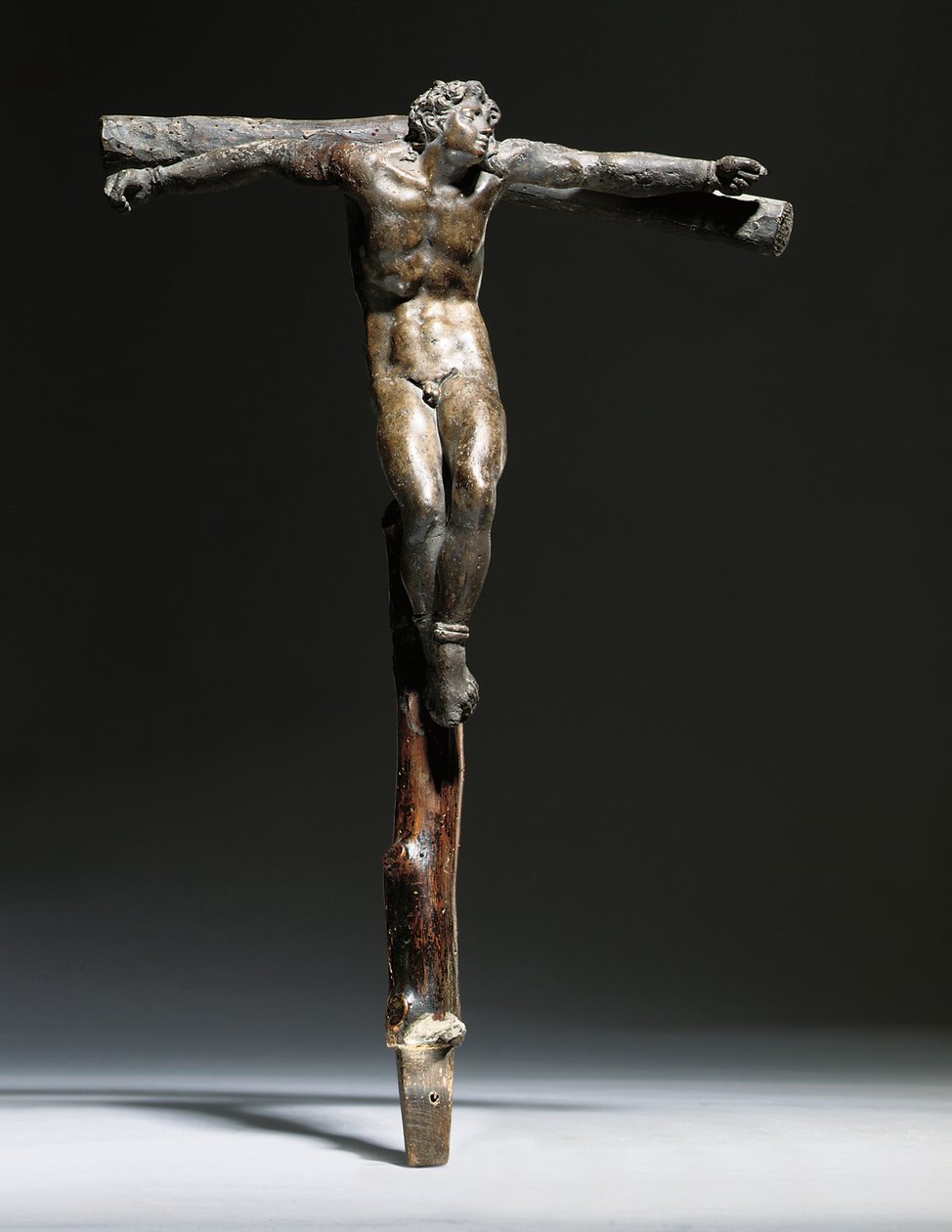 Grupo da crucificação de Cristo, o bom ladrão e o ladrão mau de Michelangelo Buonarroti