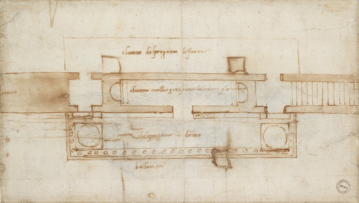 Projeto para uma Câmara de Relíquias, c1490-1560 de Michelangelo Buonarroti