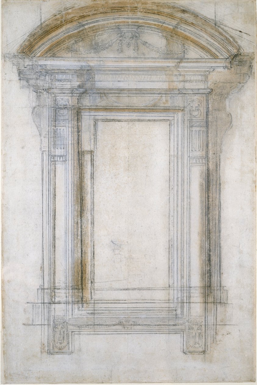 Projeto para uma janela, c1490-1560 de Michelangelo Buonarroti
