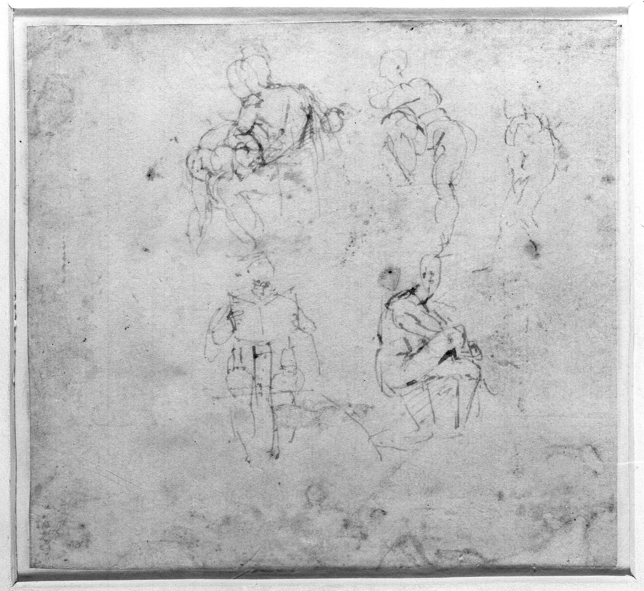 Figura Estudo, c.1511 de Michelangelo Buonarroti