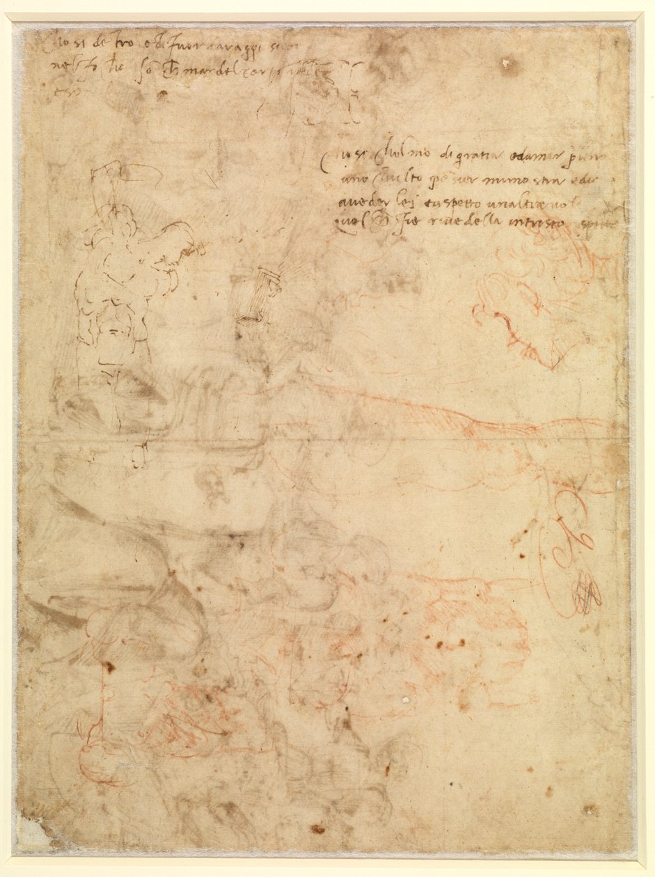 Figura estudo de Michelangelo Buonarroti