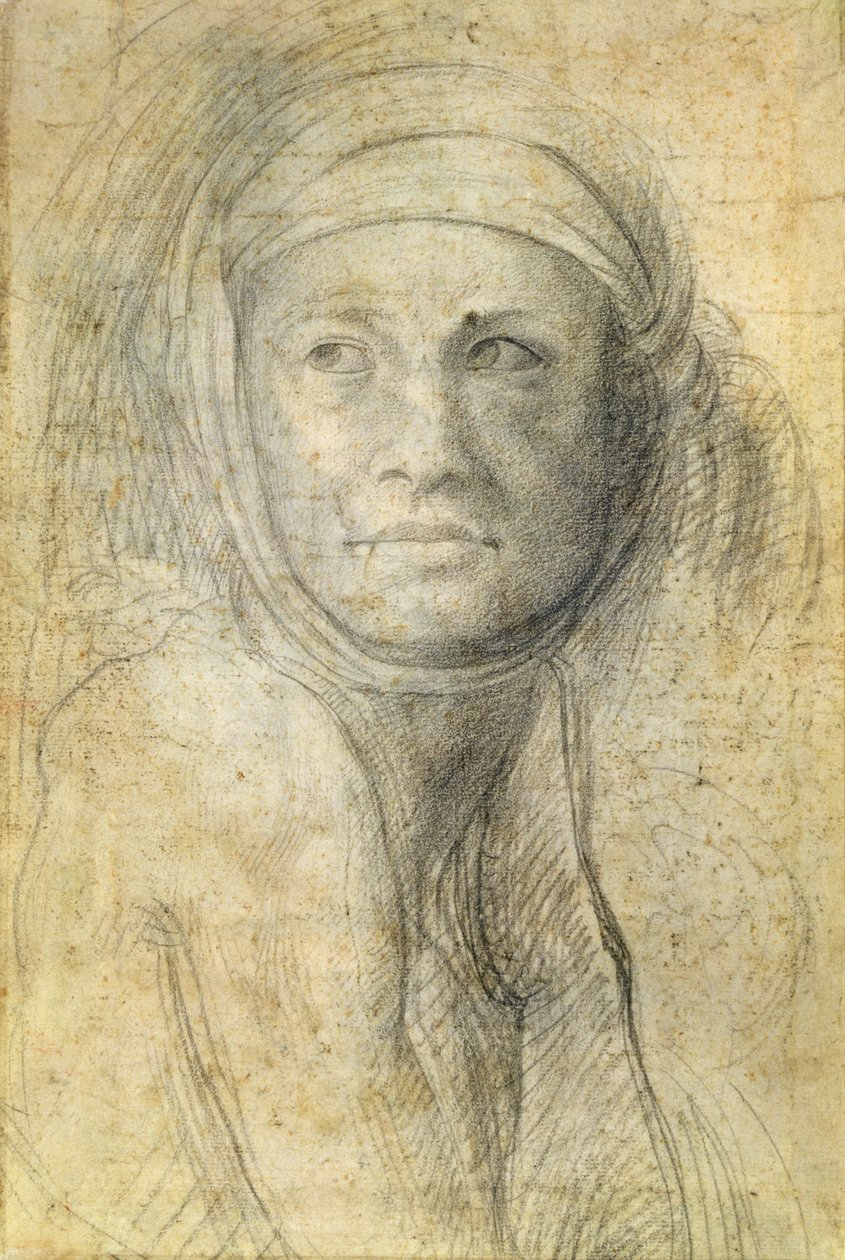 Cabeça de uma mulher de Michelangelo Buonarroti