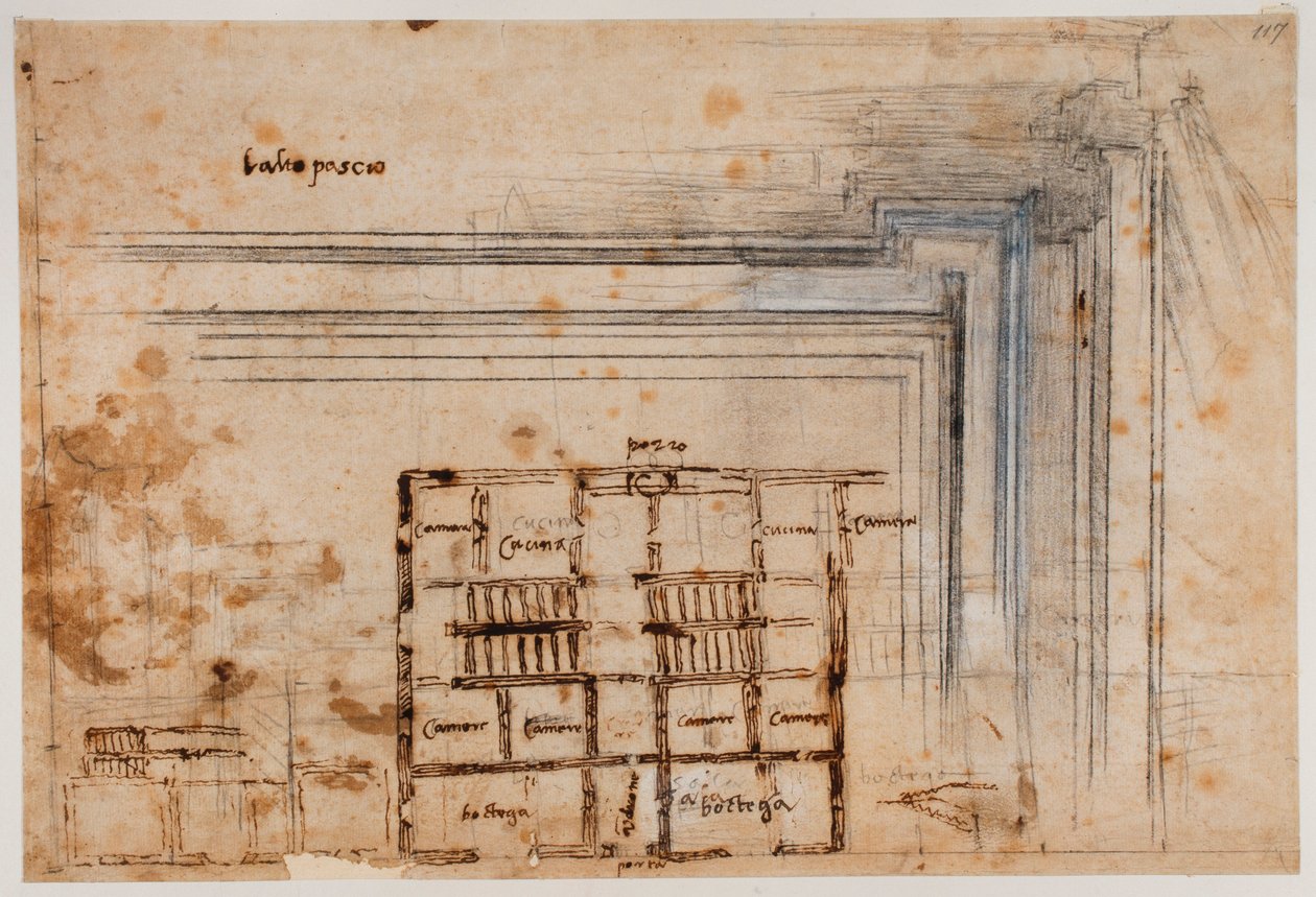 Planta da casa e portal de Michelangelo Buonarroti