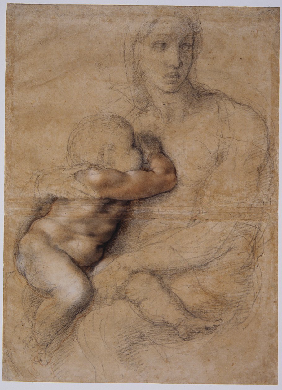 Madonna e criança, c. 1525 de Michelangelo Buonarroti
