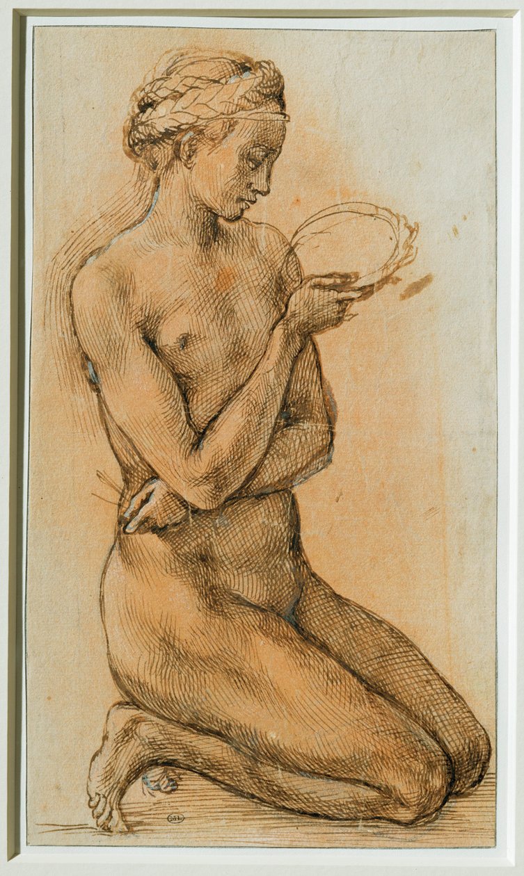 Maria Madalena contemplando a Coroa de Espinhos ... de Michelangelo Buonarroti