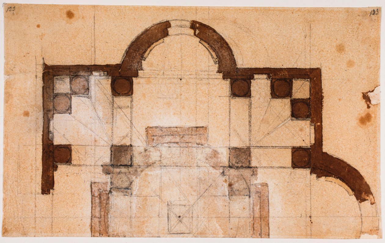 Projeto parcial de San Giovanni dei Fiorentini de Michelangelo Buonarroti