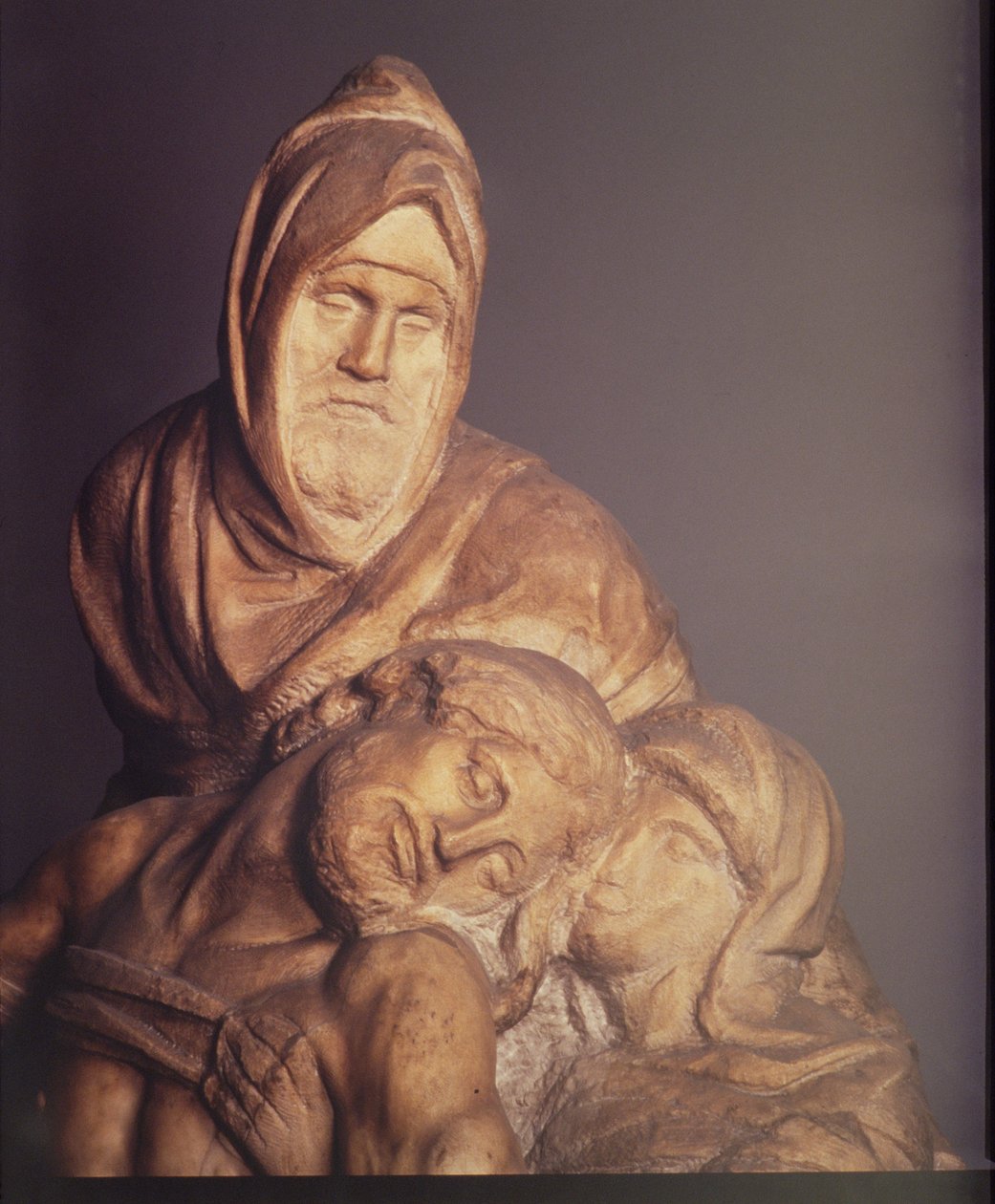 Pieta, detalhe de 1553 em mármore de 120999 de Michelangelo Buonarroti