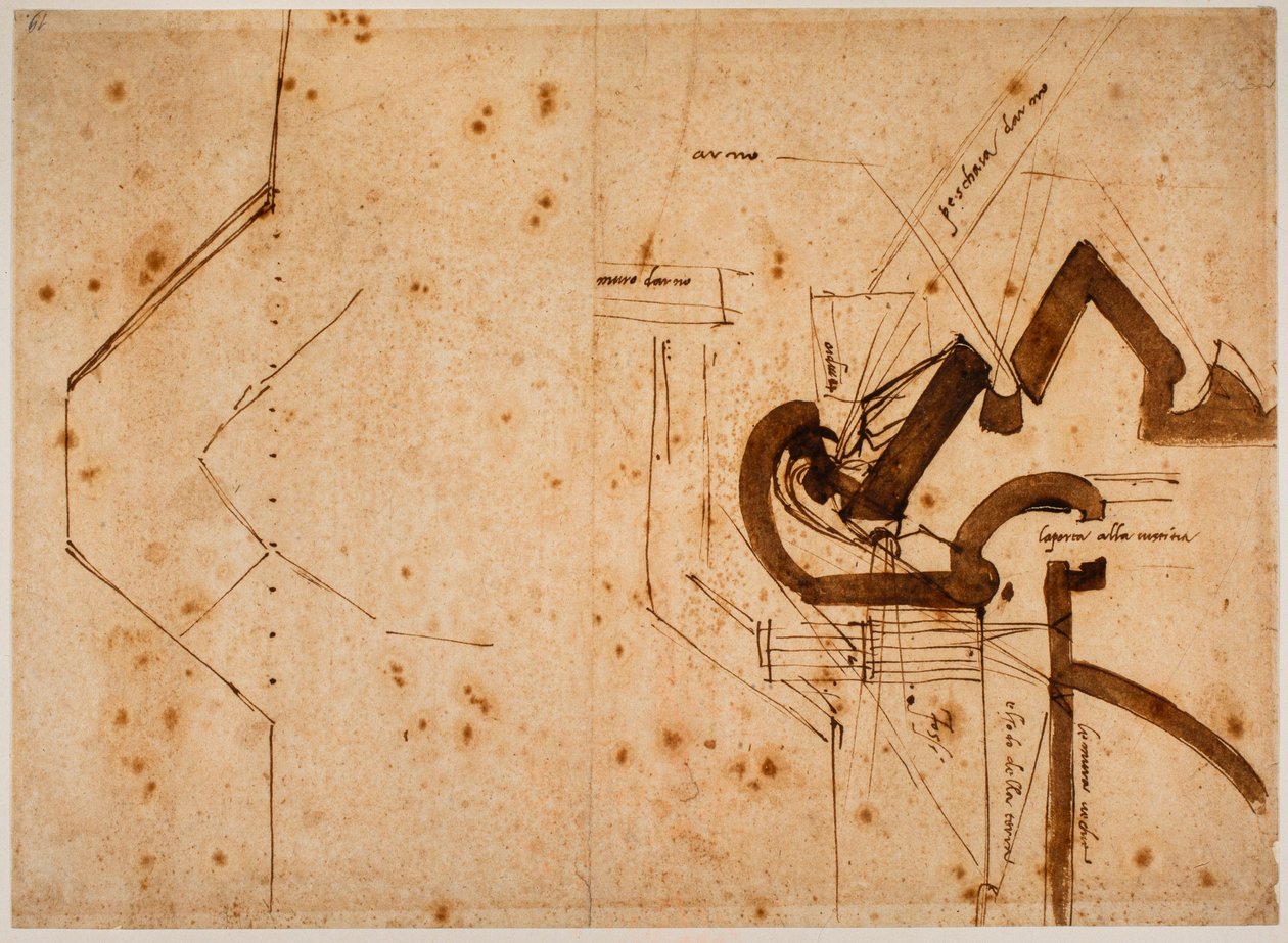 Projeto de um baluarte para a Porta da Justiça de Michelangelo Buonarroti