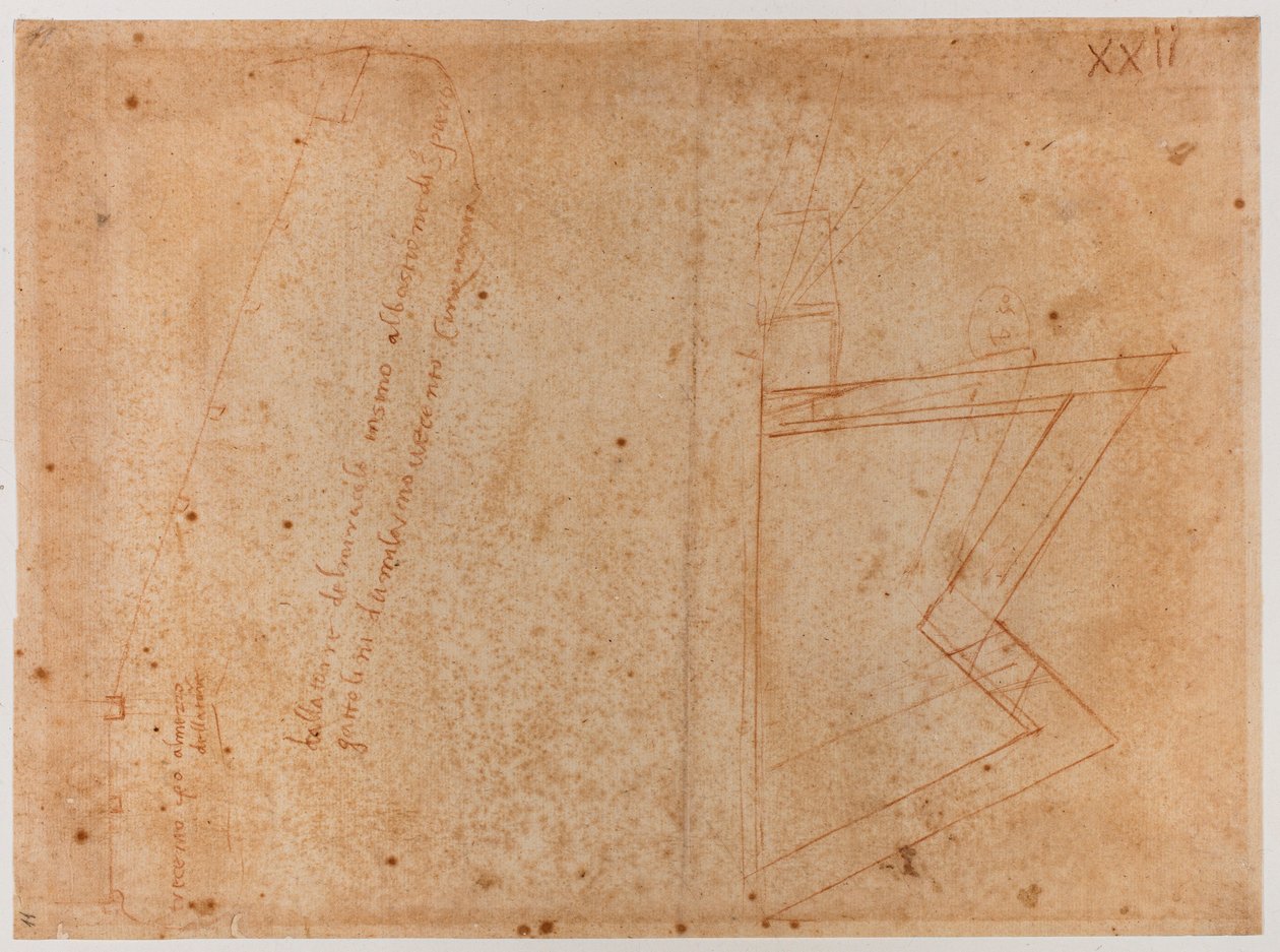 Planta das muralhas junto à Porta de S. Pier Gattolini de Michelangelo Buonarroti