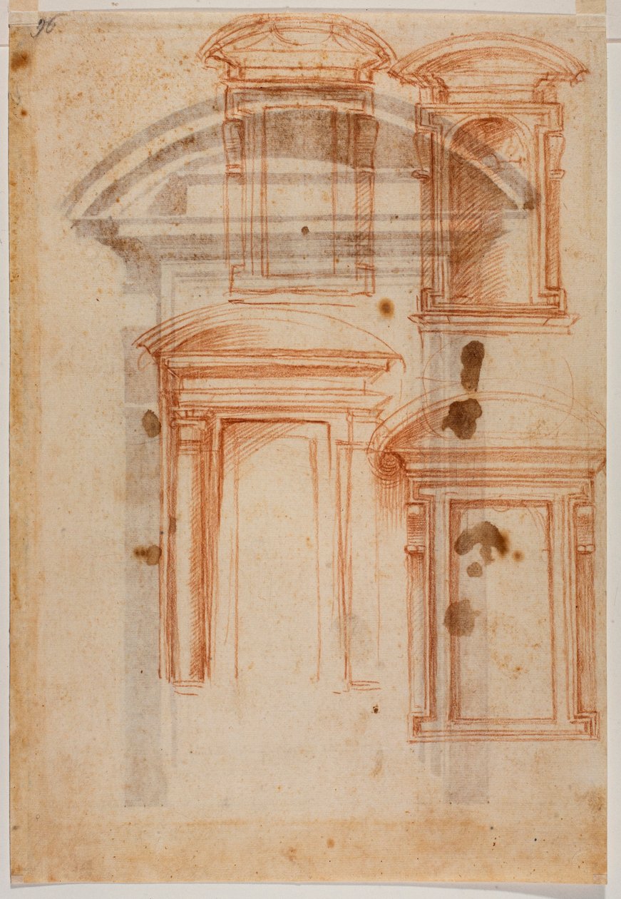 Estudo do portal da Biblioteca Laurenciana de Michelangelo Buonarroti