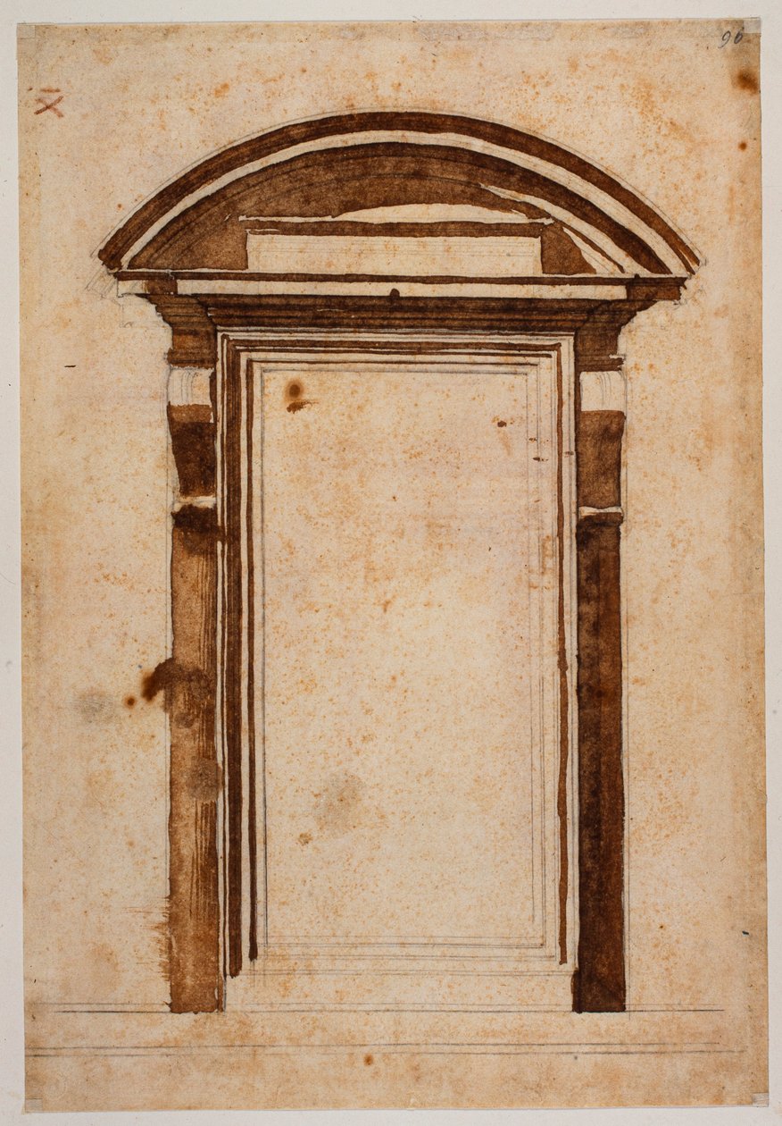 Estudo do portal da Biblioteca Laurenciana de Michelangelo Buonarroti
