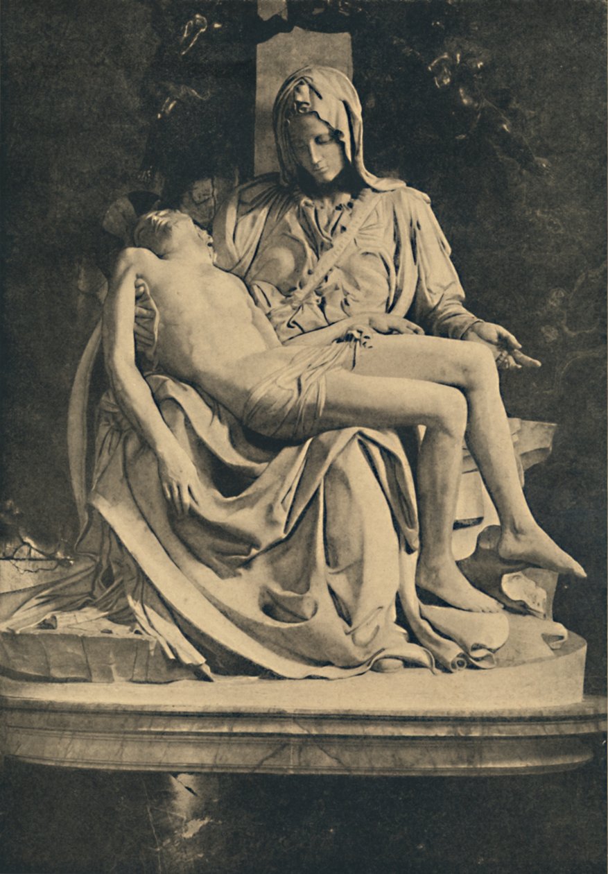 Roma - Basílica de São Pedro. Pieta de Michelangelo, 1910 de Michelangelo Buonarroti