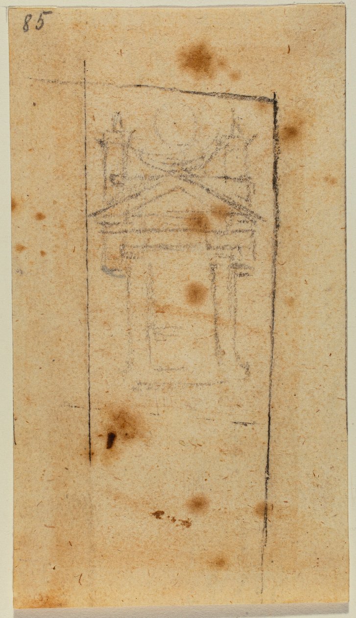 Esboço de uma janela de Michelangelo Buonarroti