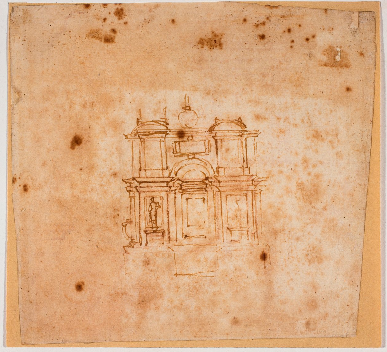 Estudos para um monumento tumular para a Sacristia Nova de Michelangelo Buonarroti