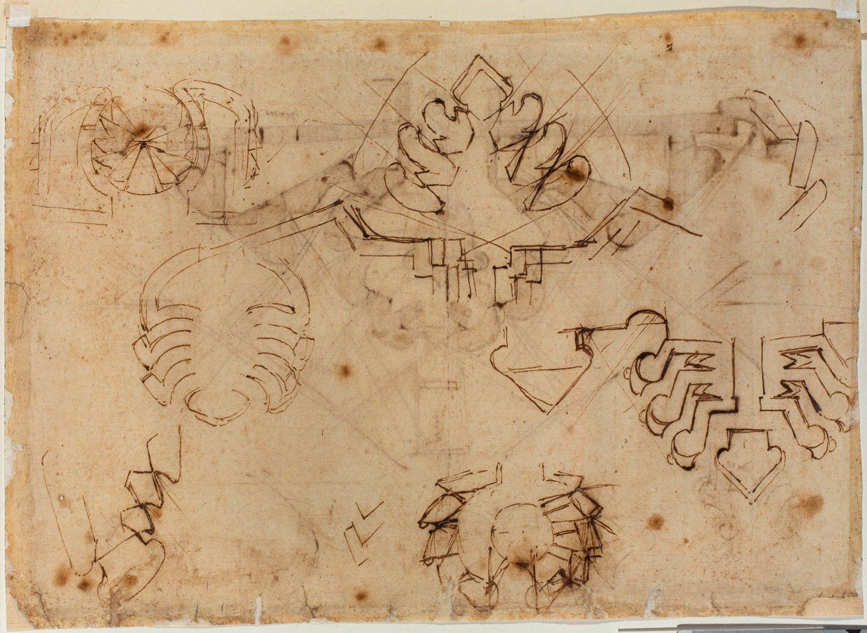Estudos para fortificações de Michelangelo Buonarroti