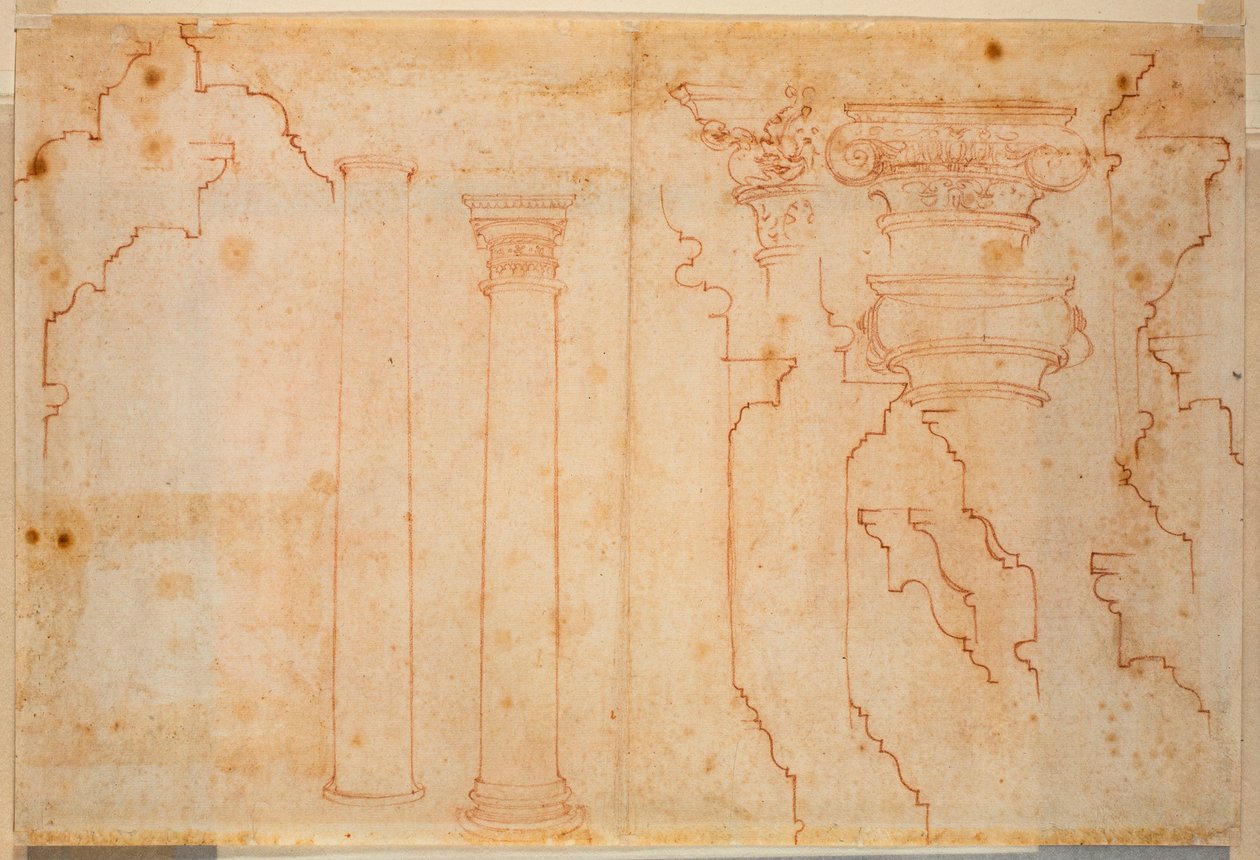 Estudos a partir de monumentos romanos de Michelangelo Buonarroti