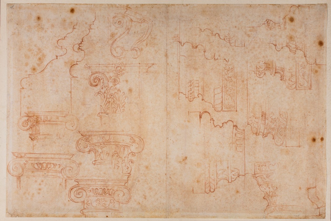 Estudos a partir de monumentos romanos de Michelangelo Buonarroti