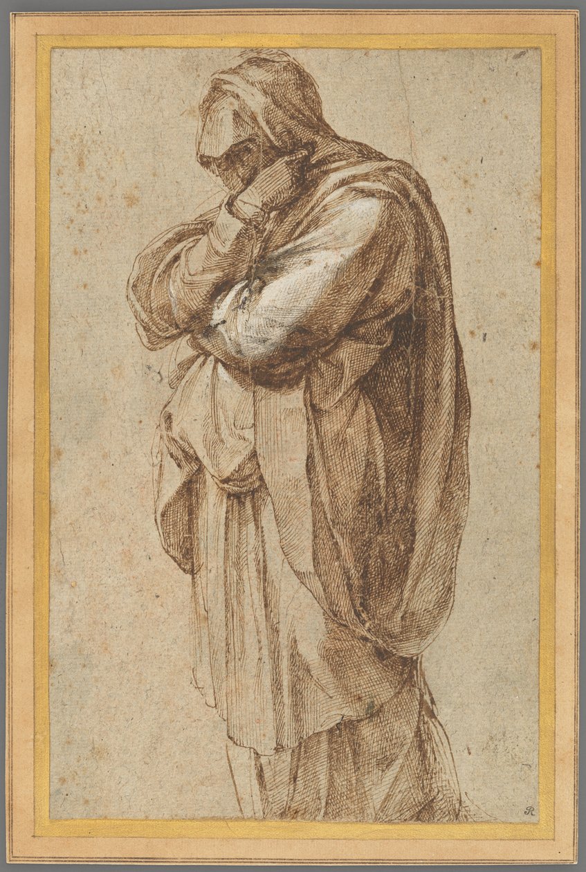 Estudo de uma mulher de luto de Michelangelo Buonarroti