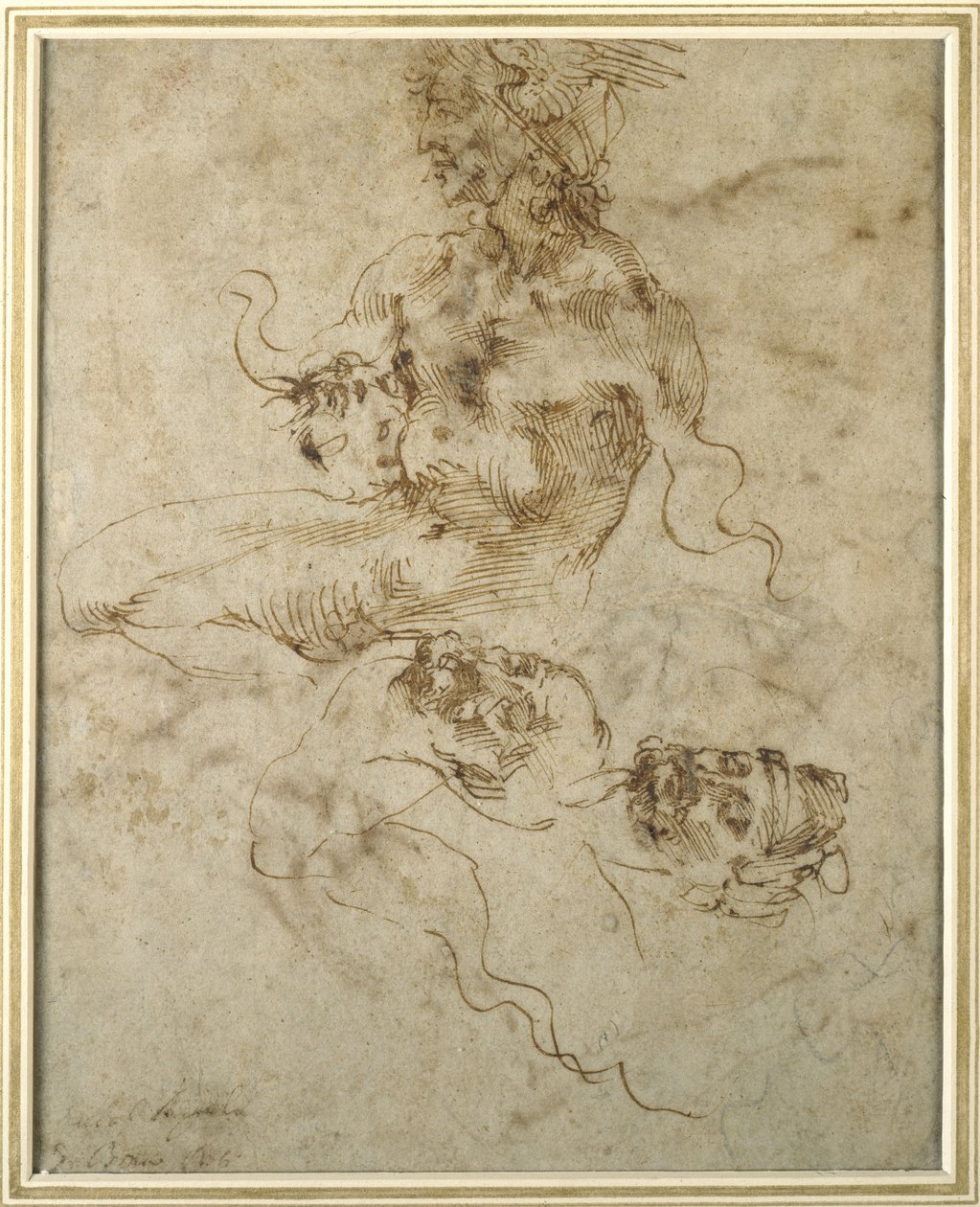 Estudo de um jovem sentado, depois de 15012 de Michelangelo Buonarroti