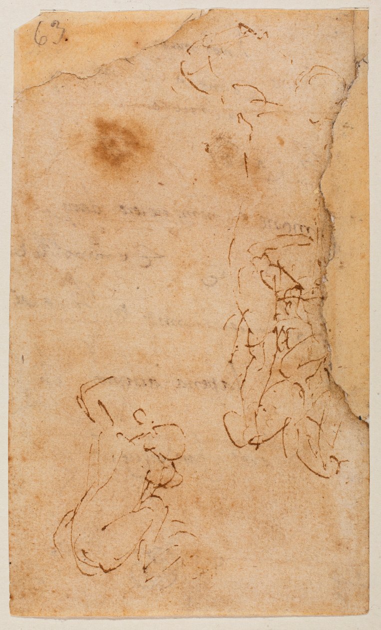 Estudo de figuras de Michelangelo Buonarroti