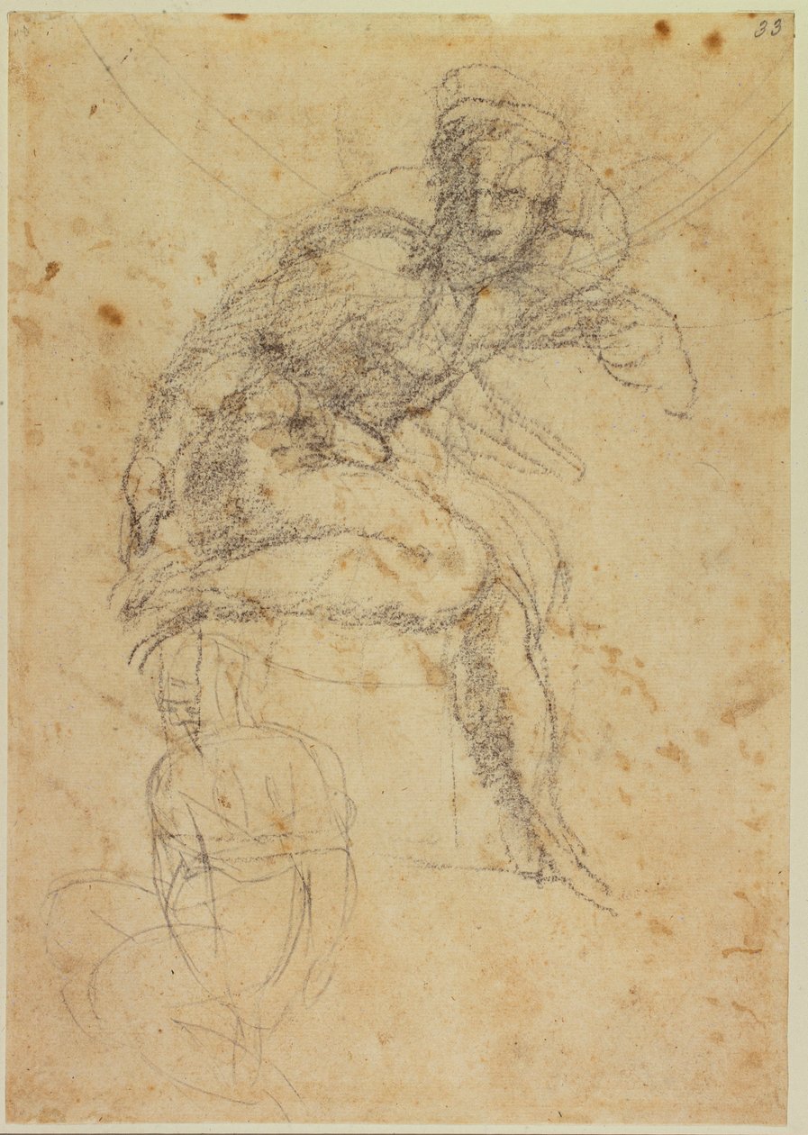 Estudo de dois nus da Sistina de Michelangelo Buonarroti