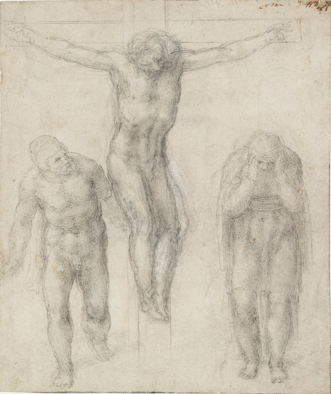 A crucificação, século 16 de Michelangelo Buonarroti