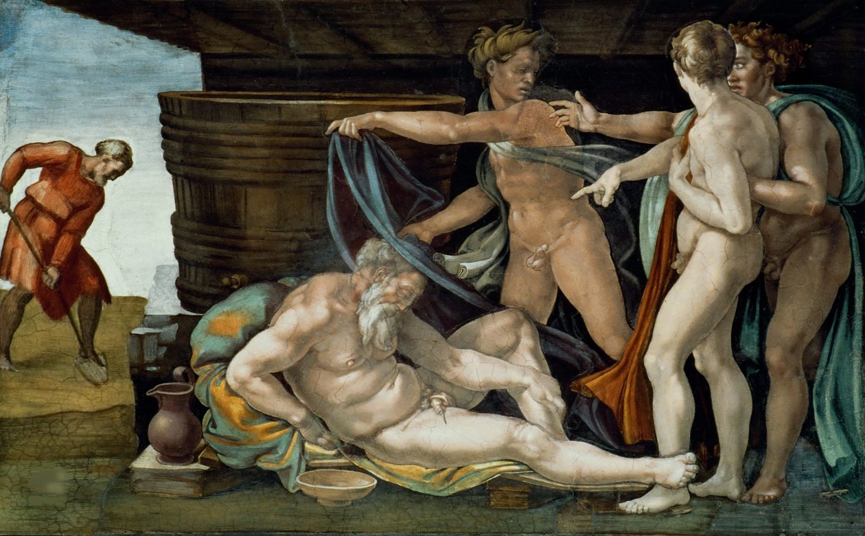 A embriaguez de Noé de Michelangelo Buonarroti