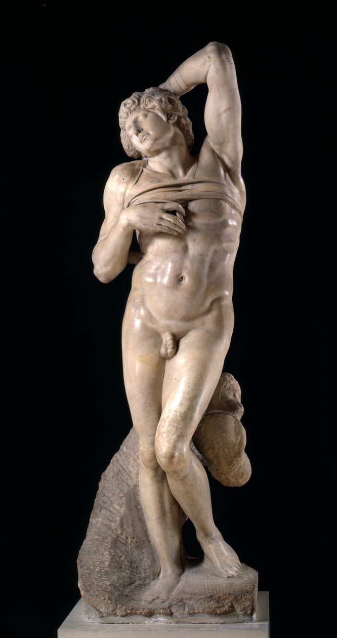 O Escravo Moribundo, 1513-1515 de Michelangelo Buonarroti