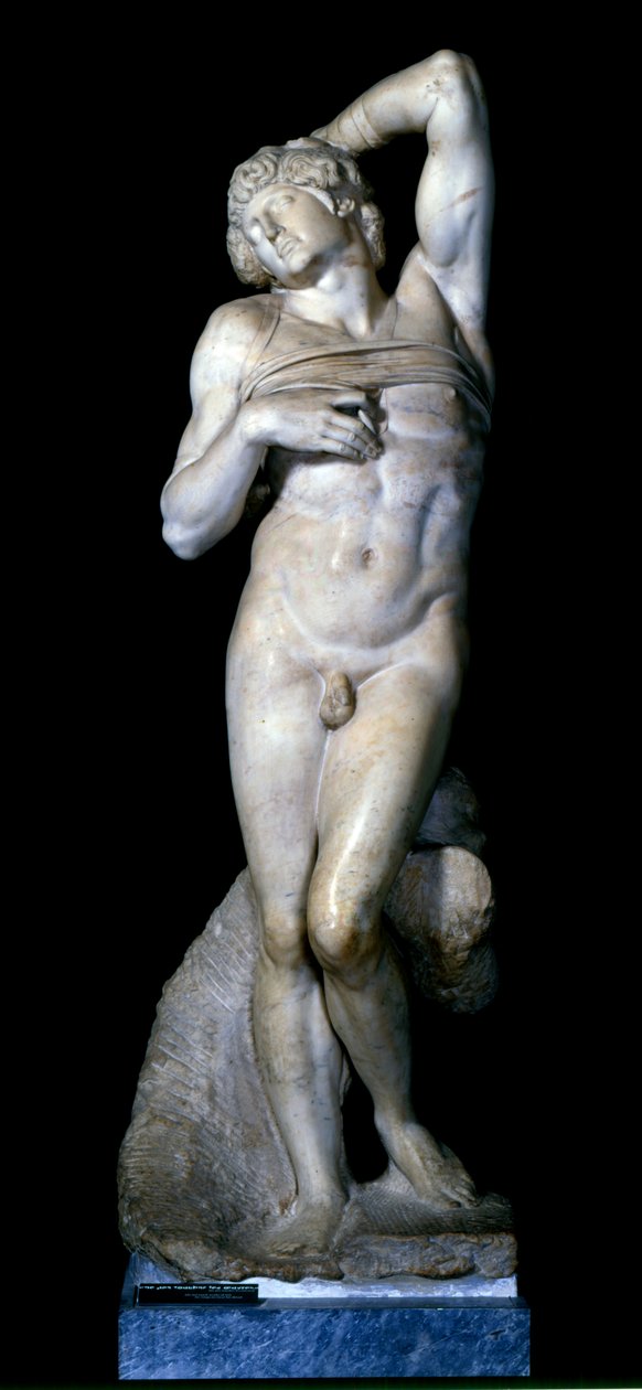 O escravo moribundo, 1513-15 de Michelangelo Buonarroti