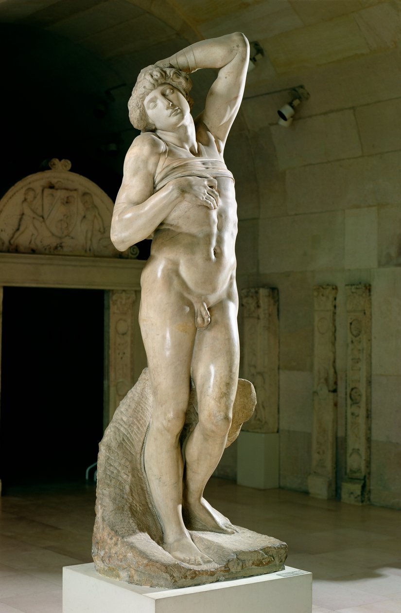 O escravo moribundo, 1513-15 de Michelangelo Buonarroti
