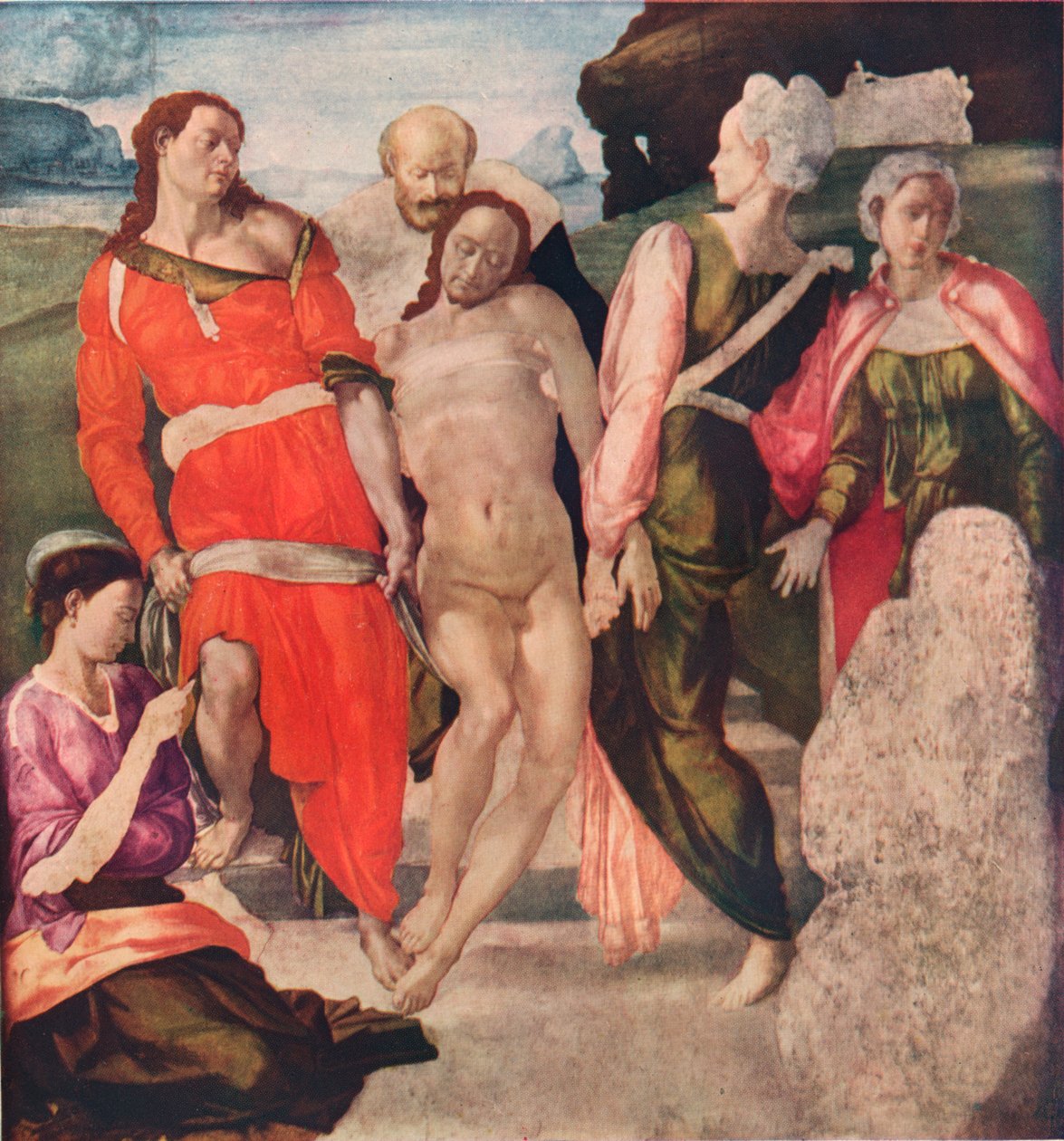 O Enterro, c1500, 1911 de Michelangelo Buonarroti