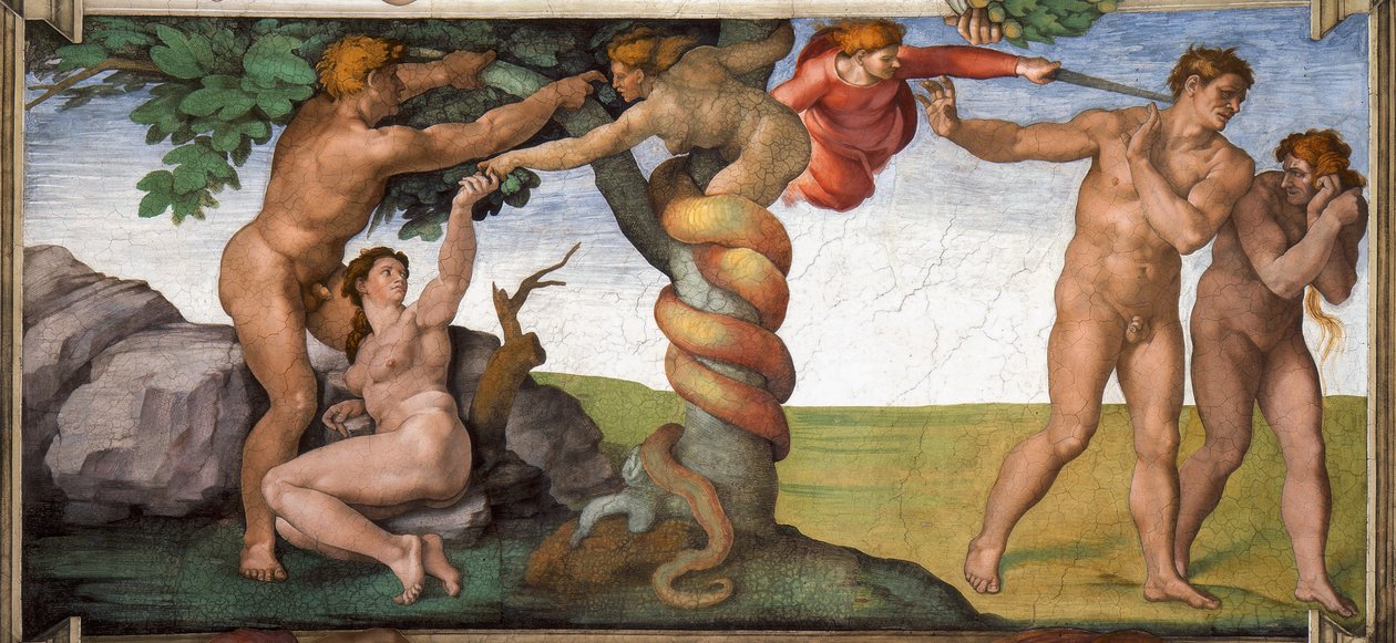 A expulsão do Paraíso de Michelangelo Buonarroti