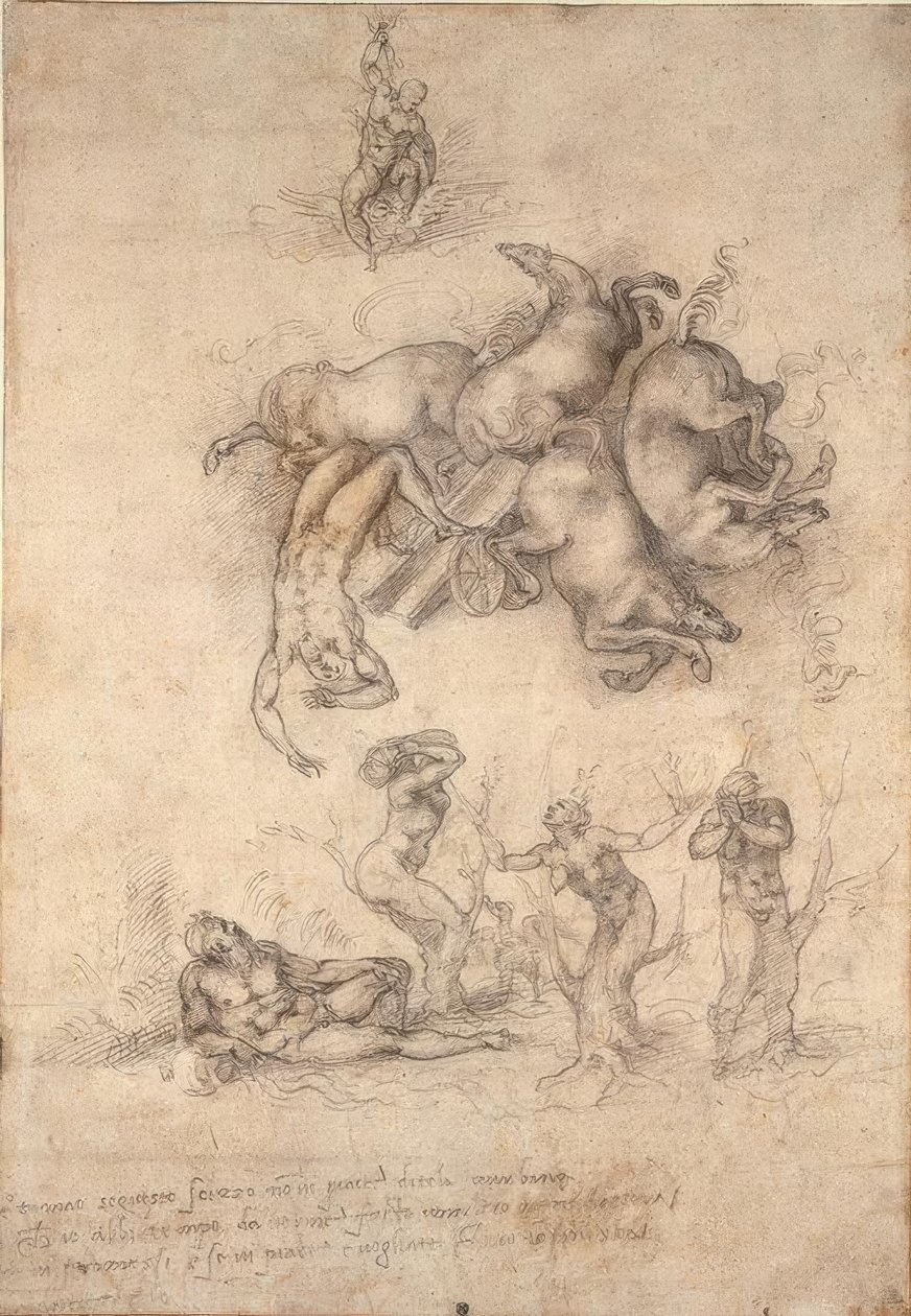 A queda de Phaeton de Michelangelo Buonarroti